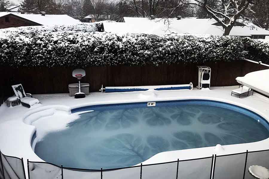 piscine en hiver