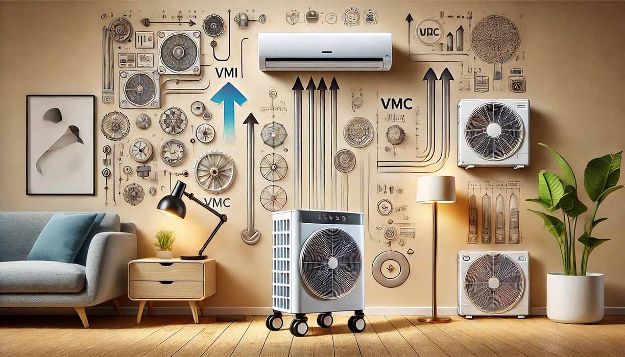 différentes options de climatisation : Climatiseur mobile, fixe, réversible, VMI, VMC et air conditionné