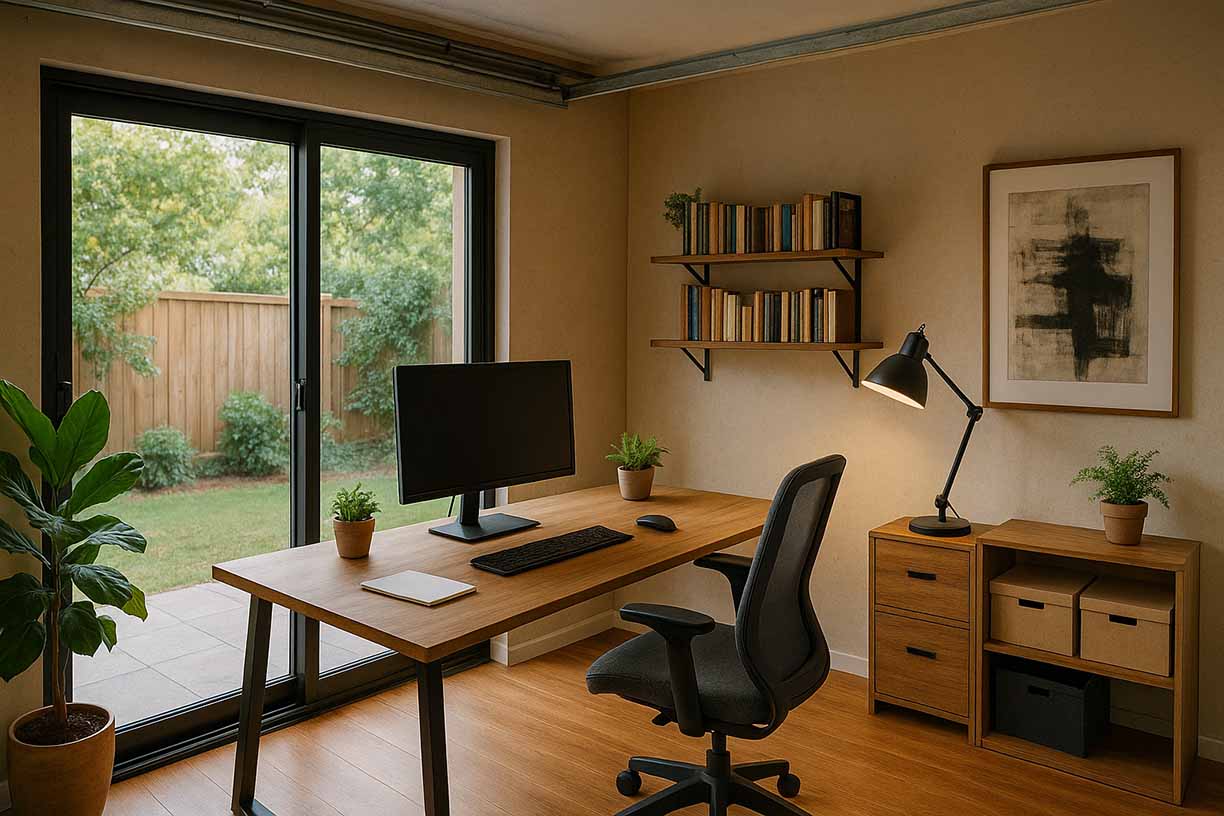 Créer un bureau de télétravail confortable dans votre garage