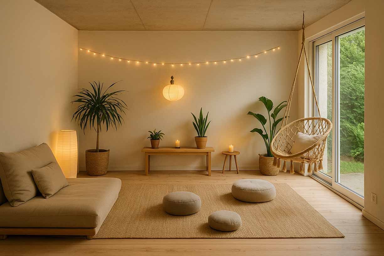 Aménager un espace détente ou salle de méditation dans votre garage